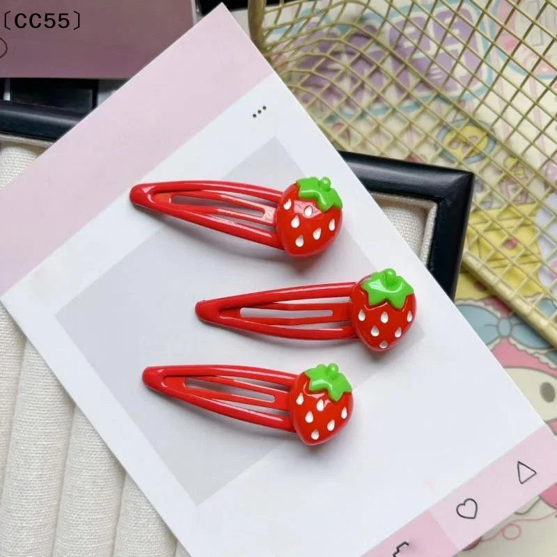 10Pcs Strawberry BB Hair Clips for Girls – Cute Baby Hairpins Girls Hair Clips Qst