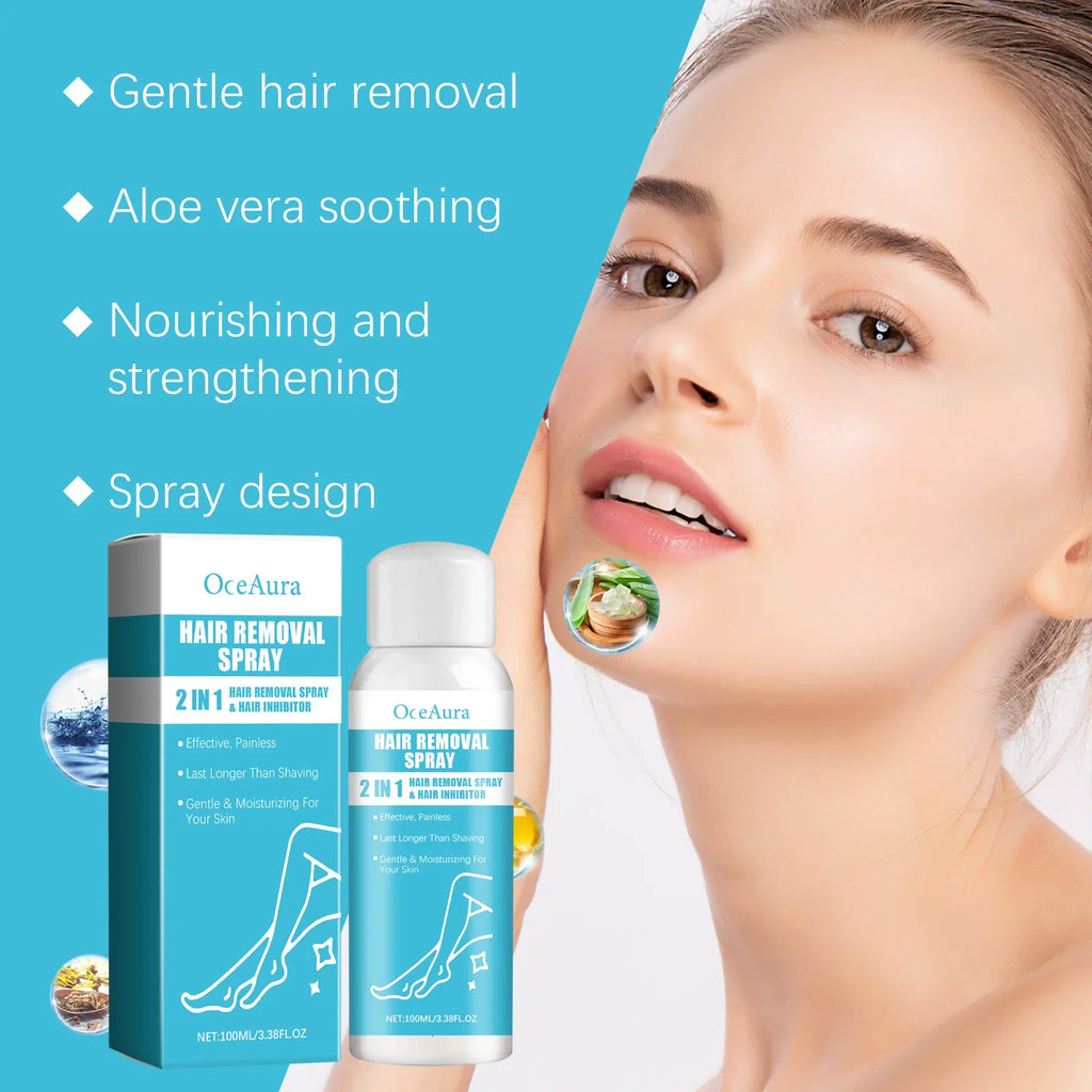 Natural Hair Removal Spray – Body, Armpit & Leg Depilatory Depilatory Spray Qme