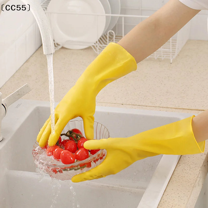 Waterproof Rubber Dishwashing Gloves – Kitchen Household Household Cleaning Gloves Qst