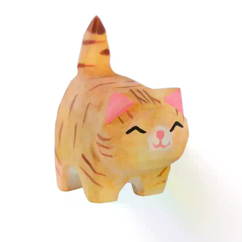 Cute Cat Figurine Miniature Kitten Ornament – Home Decor Gift Decorative Figurine Qme