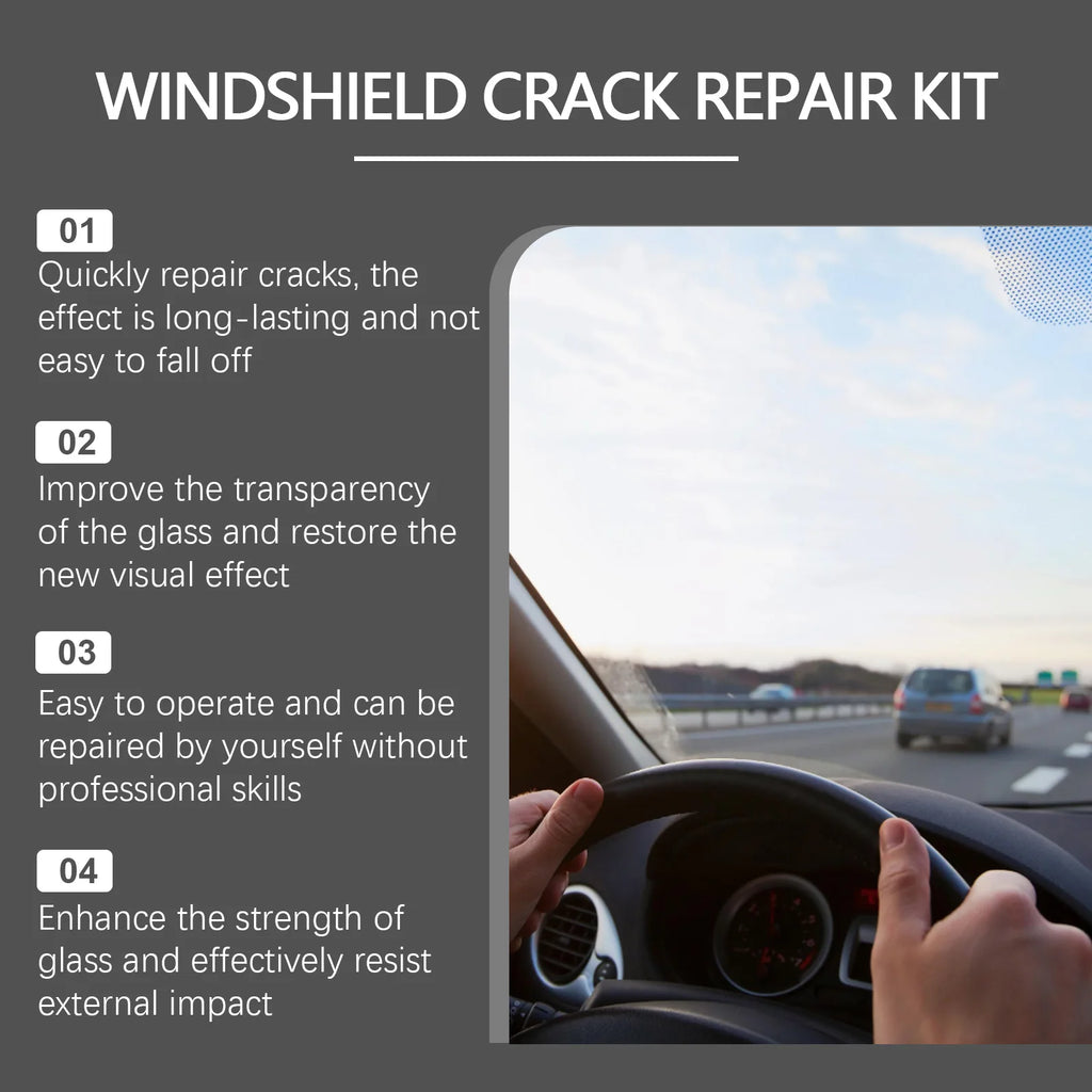 UV Resin Windshield Repair Kit 20ML – DIY Glass Crack Fix Windshield Repair Kit Qst
