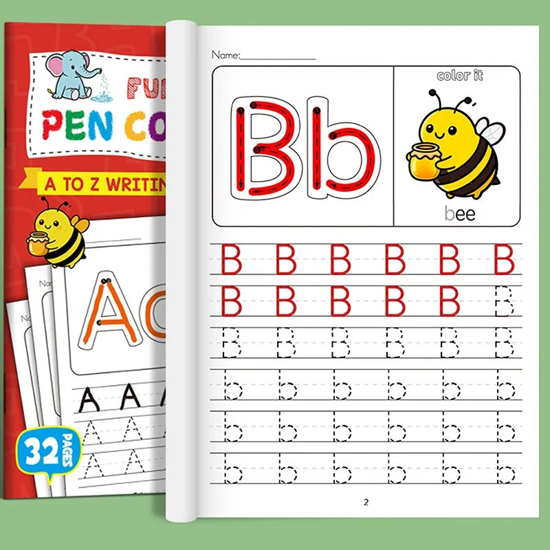 Children's A-Z Alphabet Practice Book – Writing & Drawing Kids Activity Book Qme Default Title