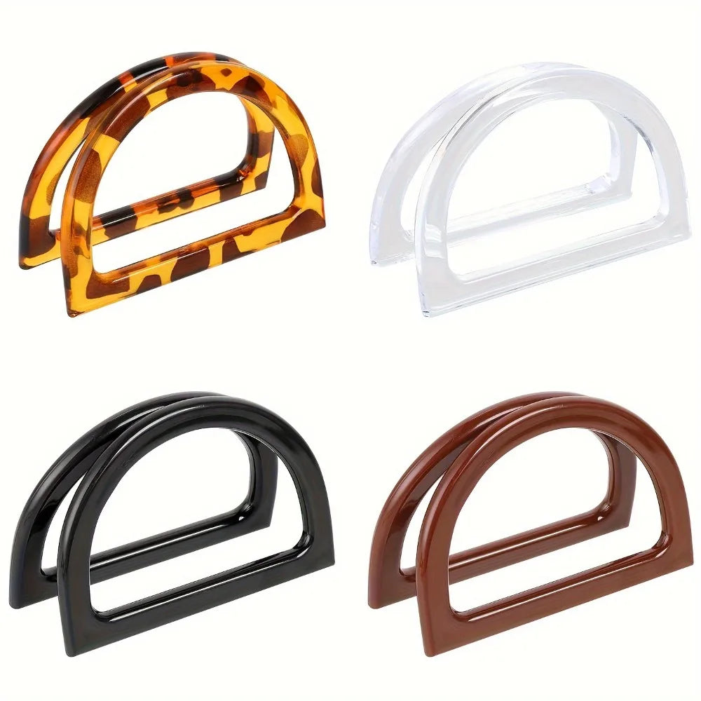 D-Ring Semi-Circle Handbag Handles Faux Wood Grain – DIY Tote Handbag Handles Qme