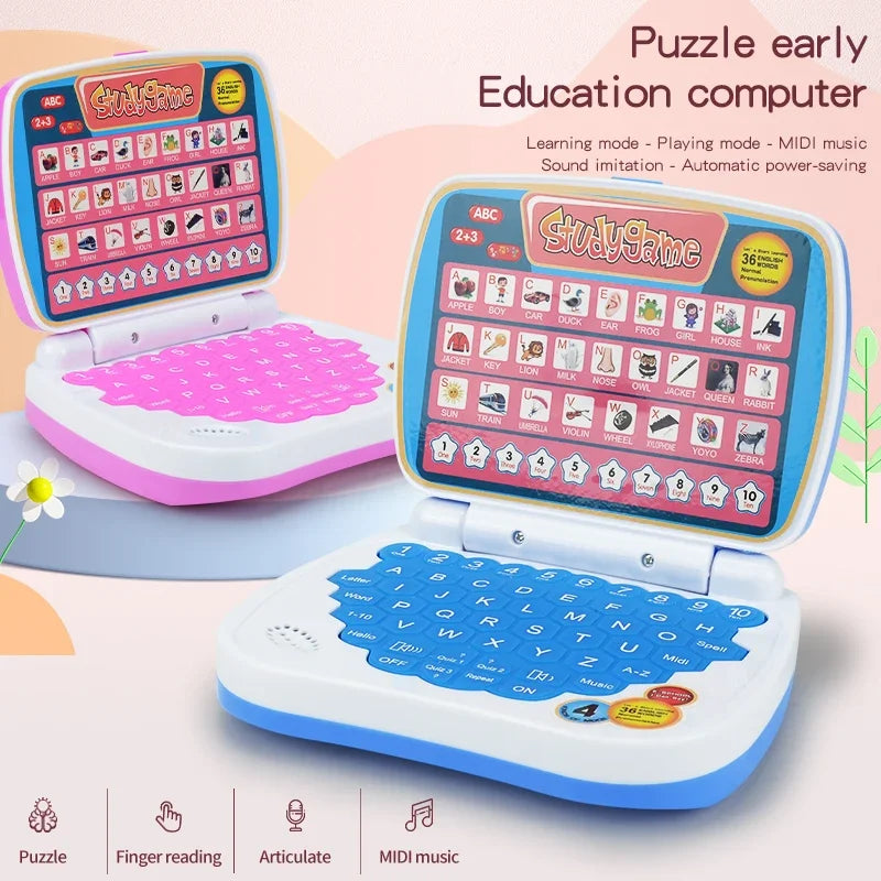 Kids English Learning Laptop Toy – ABC, Numbers & Spelling Kids Learning Toy Qme