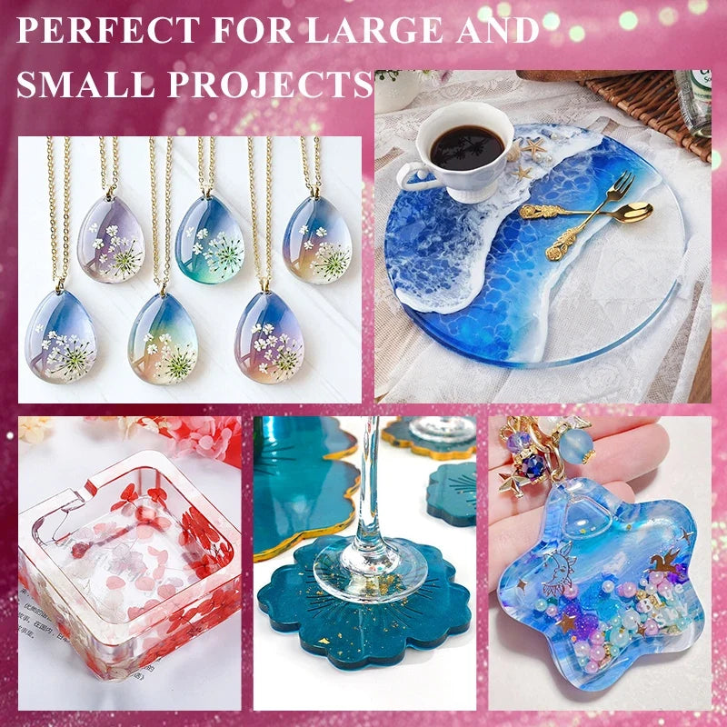 Ultra Clear Heat-Resistant Epoxy Resin Kit – Coasters & Crafts Epoxy Resin Kit Qme