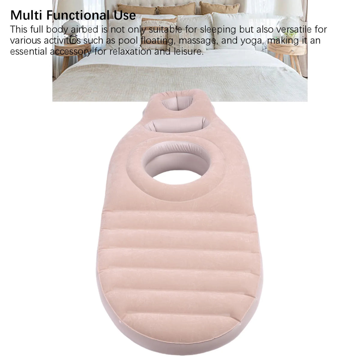 Inflatable Full Body Pillow with Belly Hole | PVC Pool Float Inflatable Pool Float Qst