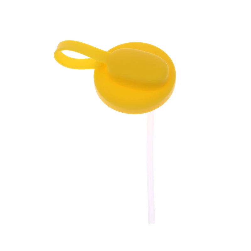 Reusable Silicone Soda Can Cover with Straw – BPA-Free Lid Silicone Can Cover Qst Yellow