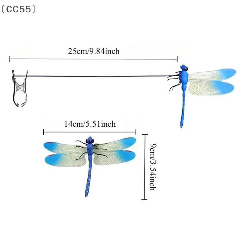 Realistic Dragonfly Hat Clips – Garden Decor & Fly Deterrent Garden Decor Clip Qst