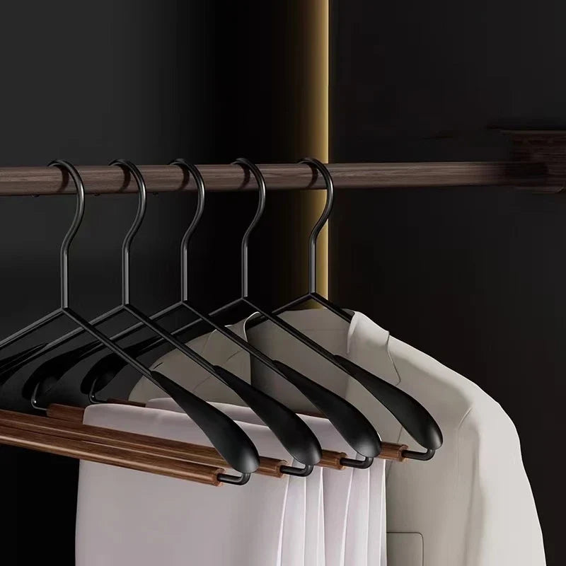 Iron & Beech Suit Hanger – Non-Slip, Rust-Resistant, Dual-Use Suit Hanger Qme