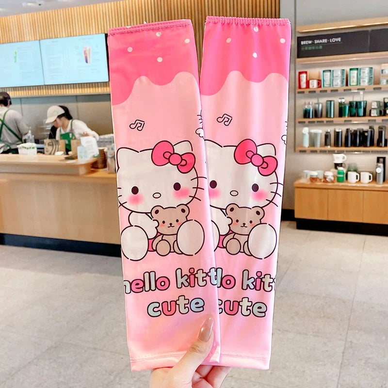 Hello Kitty Kuromi UV Sun Protection Arm Sleeves – Cooling UV Arm Sleeves Qme