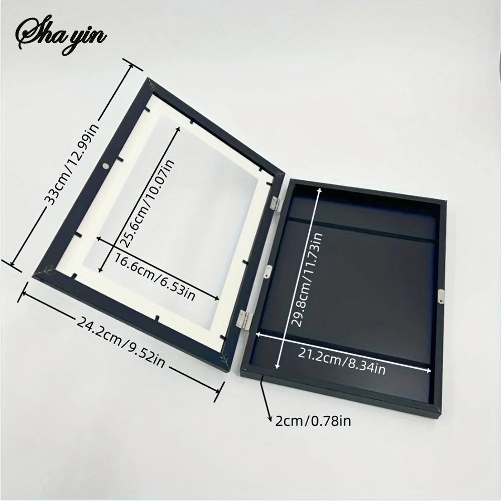 Flip-Up Wooden A4 Photo Frame | Magnetic Kids Art Display Wooden Picture Frame Qme