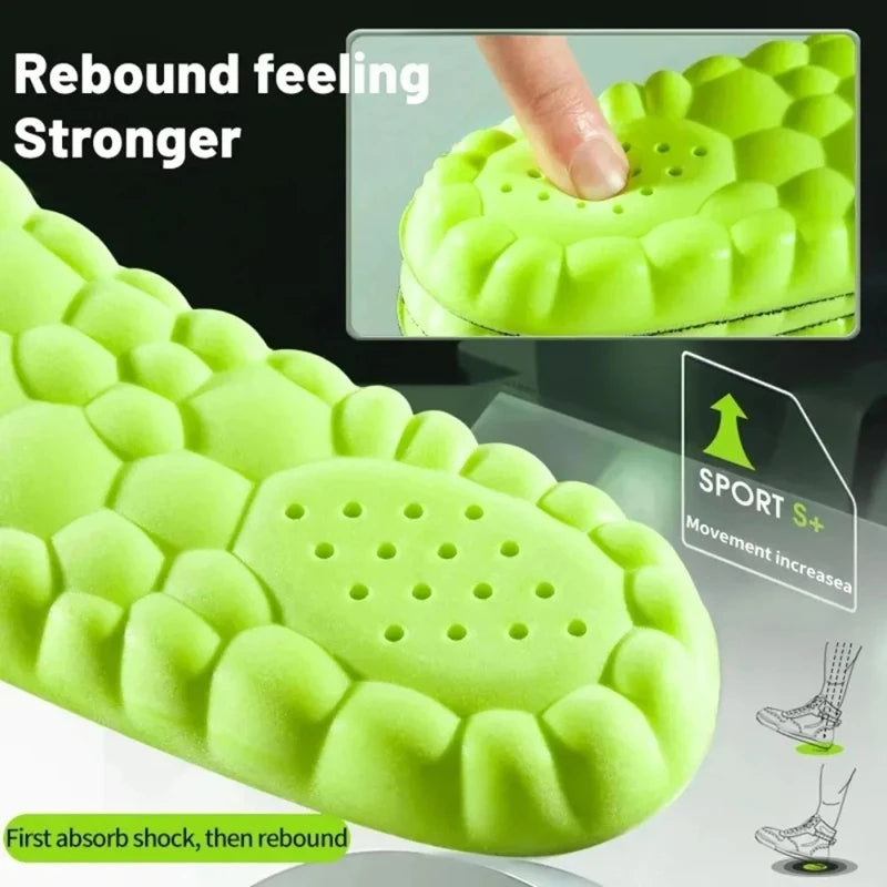 4D Cloud Sports Insoles – Breathable PU Cushion for Men & Women Sports Insoles Qst
