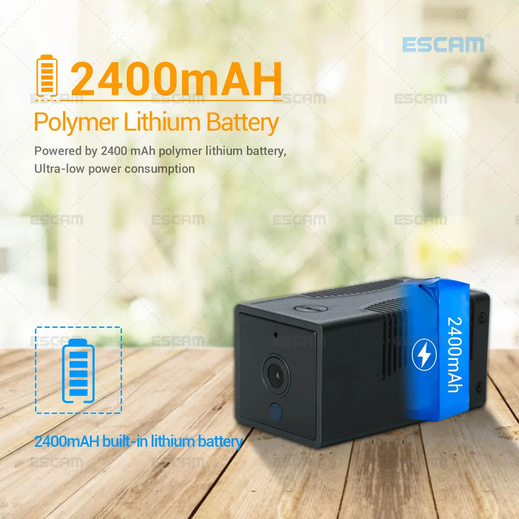 ESCAM G17 1080P Mini WiFi Security Camera | Rechargeable WiFi Security Camera Qme
