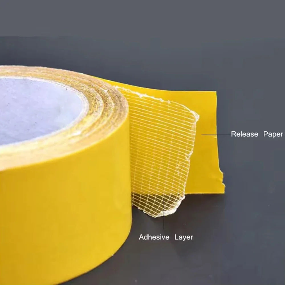 Heavy Duty Double Sided Mesh Tape | Translucent Grid Adhesive Double Sided Tape Qme