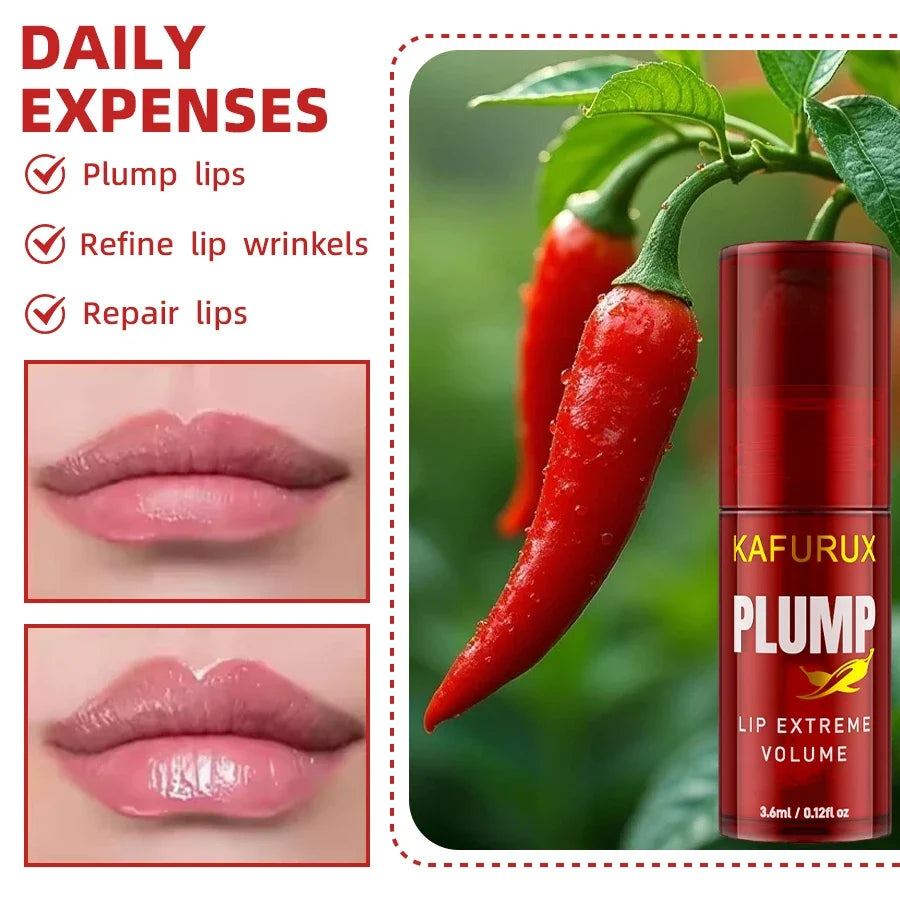 Lip Plumping Oil Gloss Serum – Long-Lasting Moisturizer Lip Plumping Gloss Qme