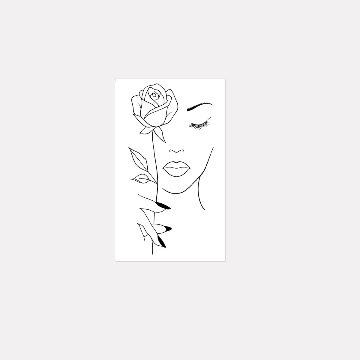 Minimalist Leaf Vine Temporary Tattoo Sticker – Waterproof Fine Line Temporary Tattoo Sticker Qme
