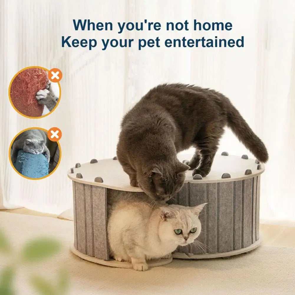 Cat Tunnel Toy House – Multifunctional Interactive Kitten Tunnel Cat Tunnel Toy Qme