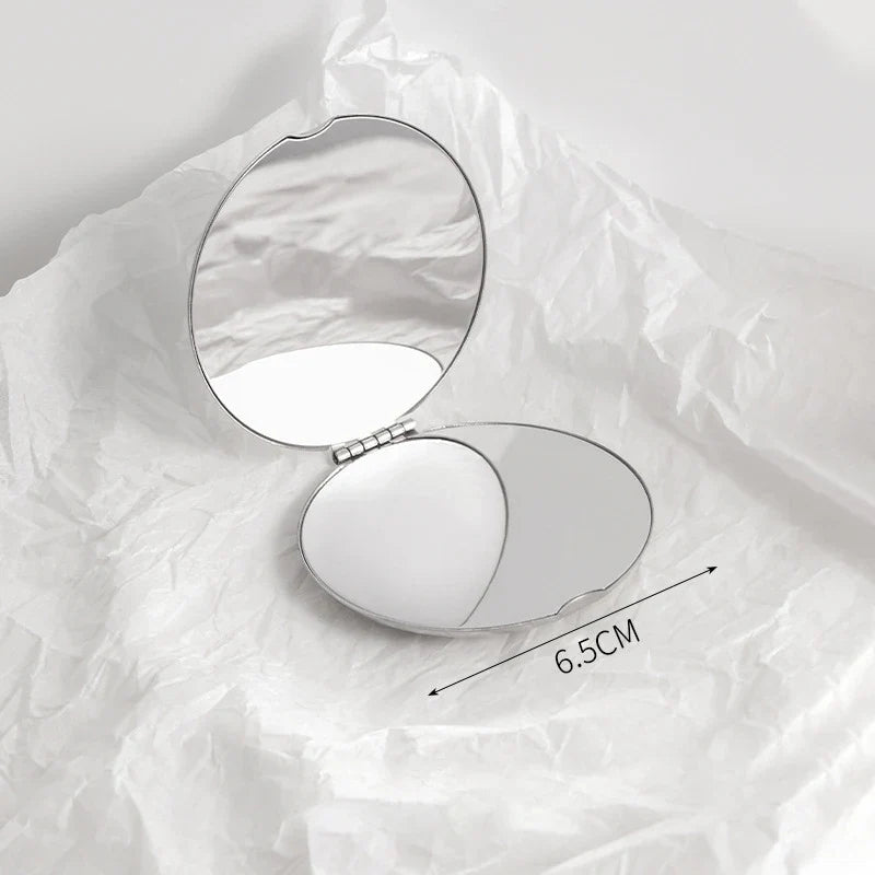 Portable Stainless Steel Pocket Makeup Mirror – Foldable 6.5cm Pocket Makeup Mirror Qme Round China Mainland