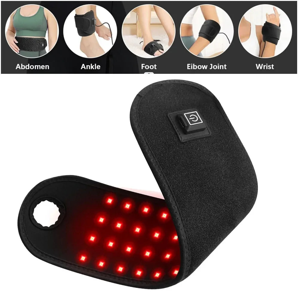 Red Light Therapy Wrap 660nm 850nm LED Wrist & Ankle Belt Light Therapy Wrap Qst