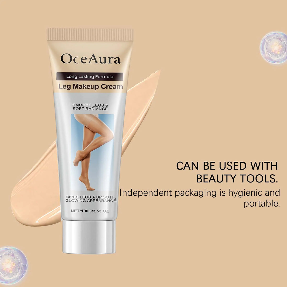 OceAura Leg Makeup Cream – Body Foundation & Concealer 100g Body Foundation Cream Qst