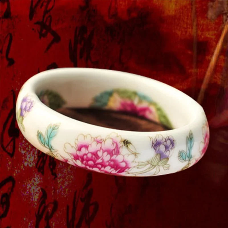 Blue & White Porcelain Bangle – Jingdezhen Ceramic Bracelet Ceramic Bangle Bracelet Qme