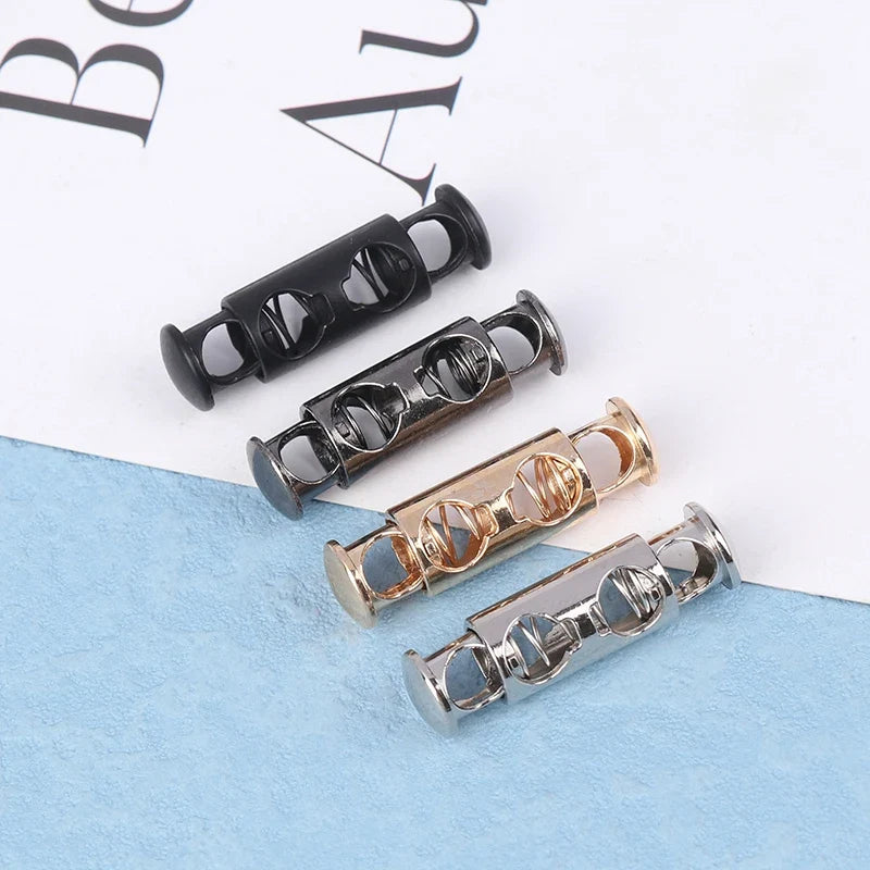 Metal Double Hole Spring Cord Lock Buckles – 10pcs Fasteners Cord Lock Buckle Qme