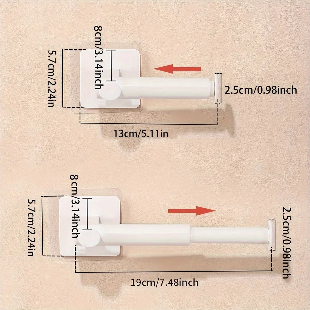 L-Shape Retractable Wall Hook – White Hat & Coat Rack Wall Hook Organizer Qme
