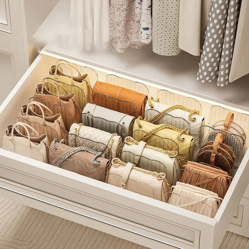 Transparent Handbag Storage Rack | Closet Organizer & Divider Closet Bag Organizer Qme