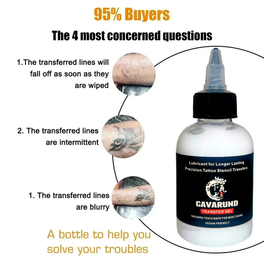 Professional Tattoo Stencil Transfer Gel – 30ml & 120ml | Qme Tattoo Transfer Gel Qme