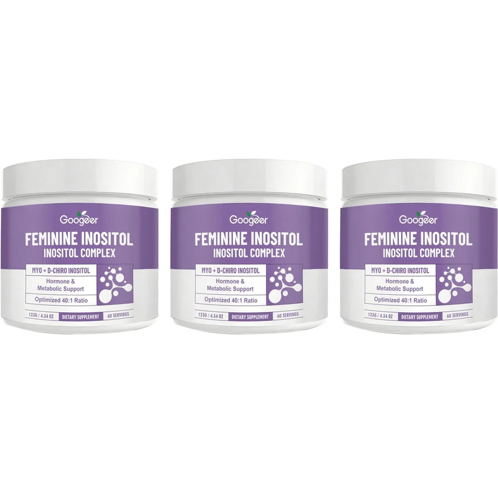 Women's Inositol Complex Powder Myo & D-Chiro 40:1 – 60 Servings Inositol Supplement Qst 3 Bottles 360 g