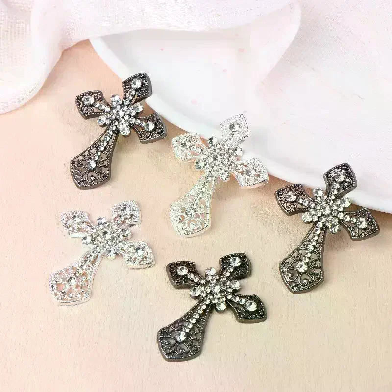 Vintage Cross Crystal Flatback Rhinestone DIY Craft Embellishment Rhinestone Embellishment Qme