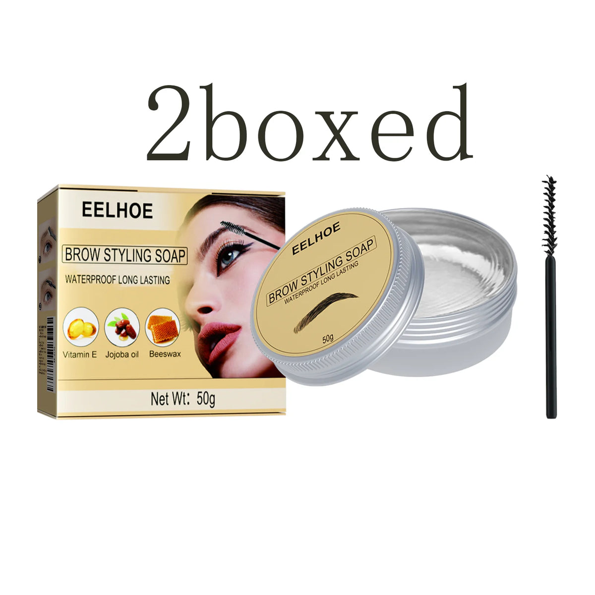 Eelhoe Clear Brow Gel – Smudge-Proof 3D Eyebrow Shaper Eyebrow Setting Gel Qst 2set