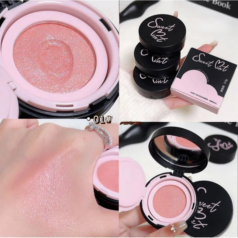 3-Piece Pearl Powder Blush & Eyeshadow Set – All Skin Tones Multi-Purpose Blush Set Qst