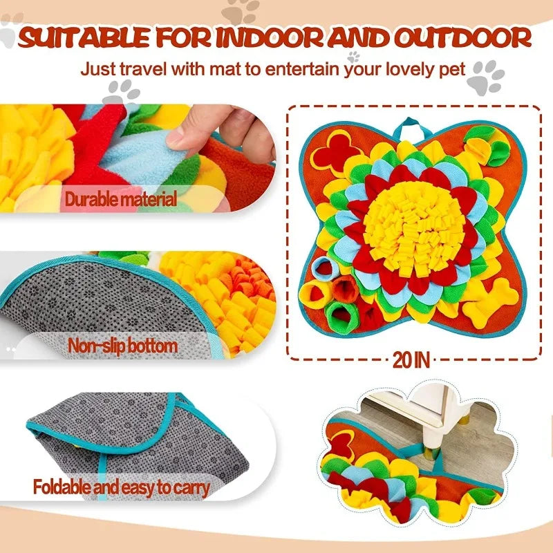 Dog Snuffle Mat – Portable Nose Training & Snack Mat | Qme Dog Snuffle Mat Qme