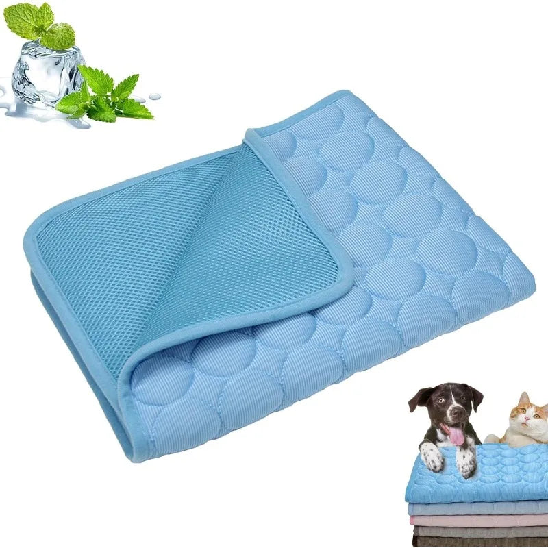 Self-Cooling Pet Mat for Dogs & Cats – Waterproof Sleeping Pad Pet Cooling Mat Qme