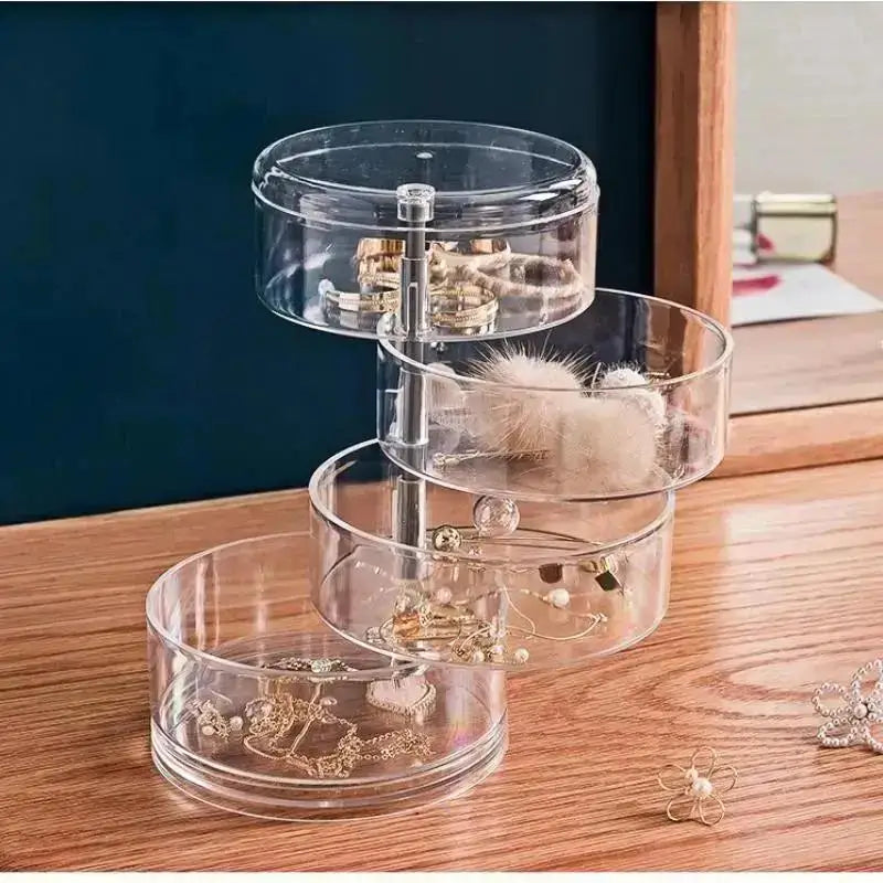 Rotating Jewelry Storage Box – Earring & Bracelet Organizer Jewelry Storage Box Qme