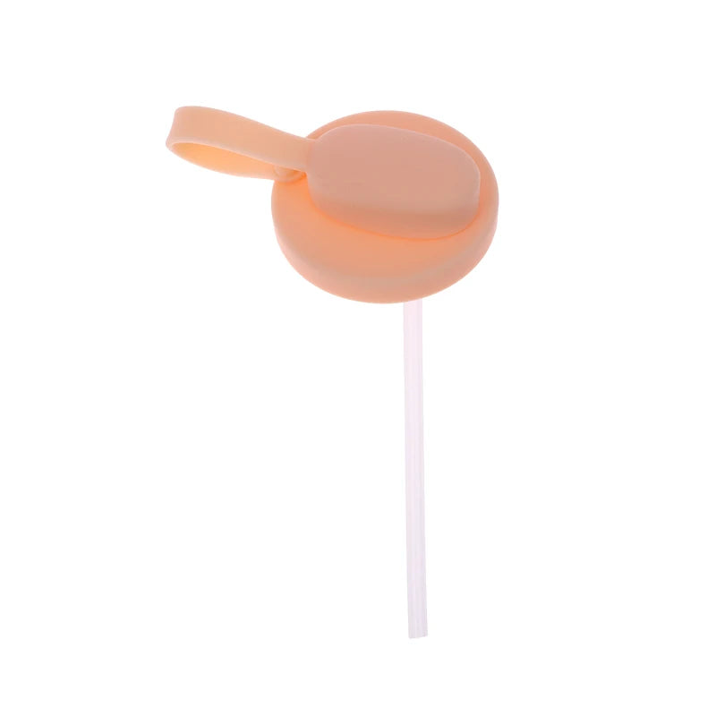 Reusable Silicone Soda Can Cover with Straw – BPA-Free Lid Silicone Can Cover Qst Orange