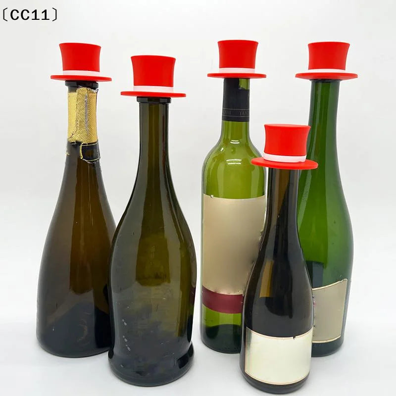Magic Hat Silicone Wine Bottle Stopper Cork Cover – 4 Colors Wine Bottle Stopper Qme