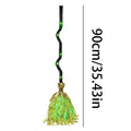 Halloween Animated Broom Decoration with Light & Sound Halloween Decoration Qme Green China Mainland