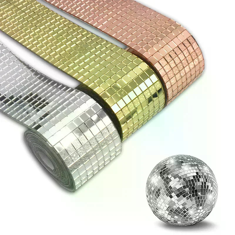 Disco Ball Glass Mirror Wall Stickers – DIY Self-Adhesive Decor Mirror Wall Stickers Qme