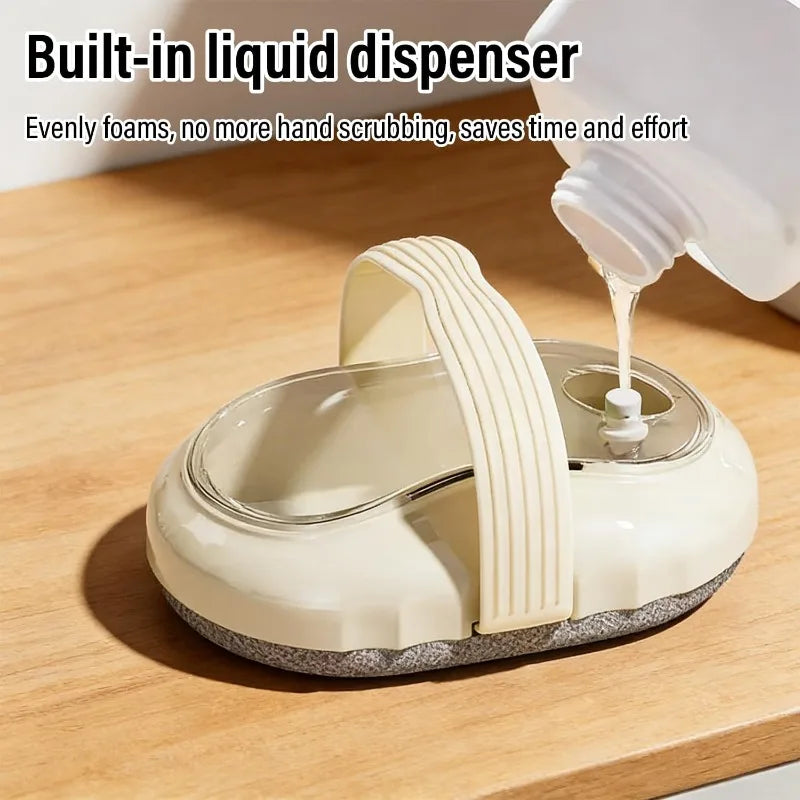 Portable Soft Skin Cleansing Brush with Liquid Dispenser Bath Cleansing Brush Qme