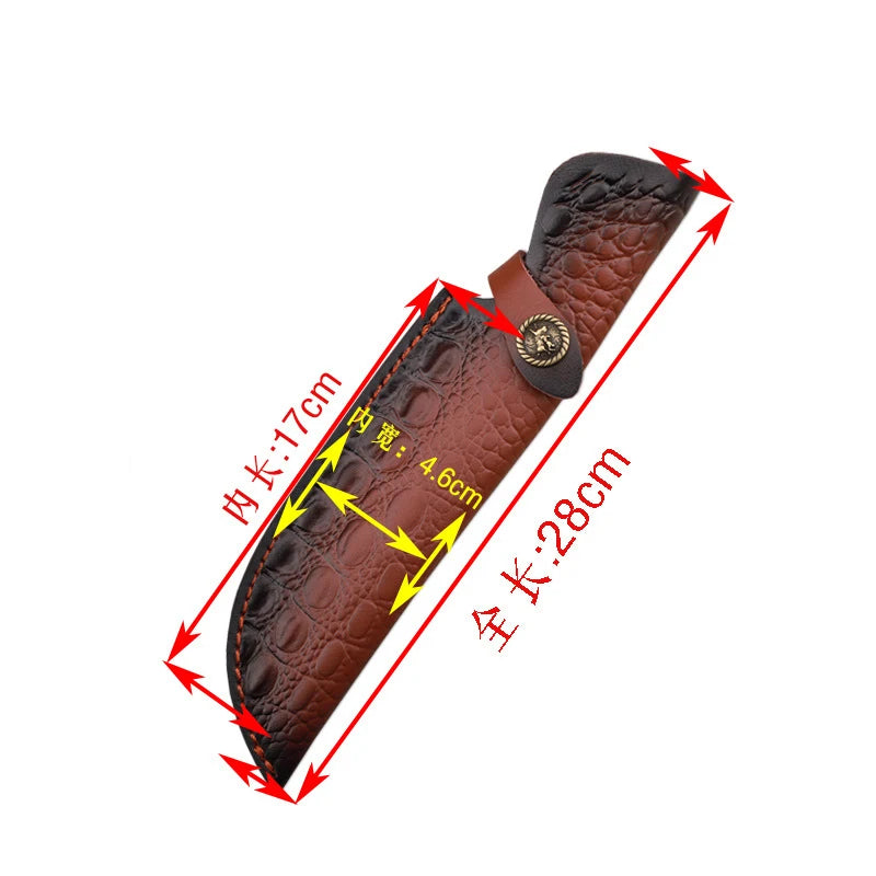 Genuine Cowhide Leather Knife Sheath – Universal Belt Carry Leather Knife Sheath Qst