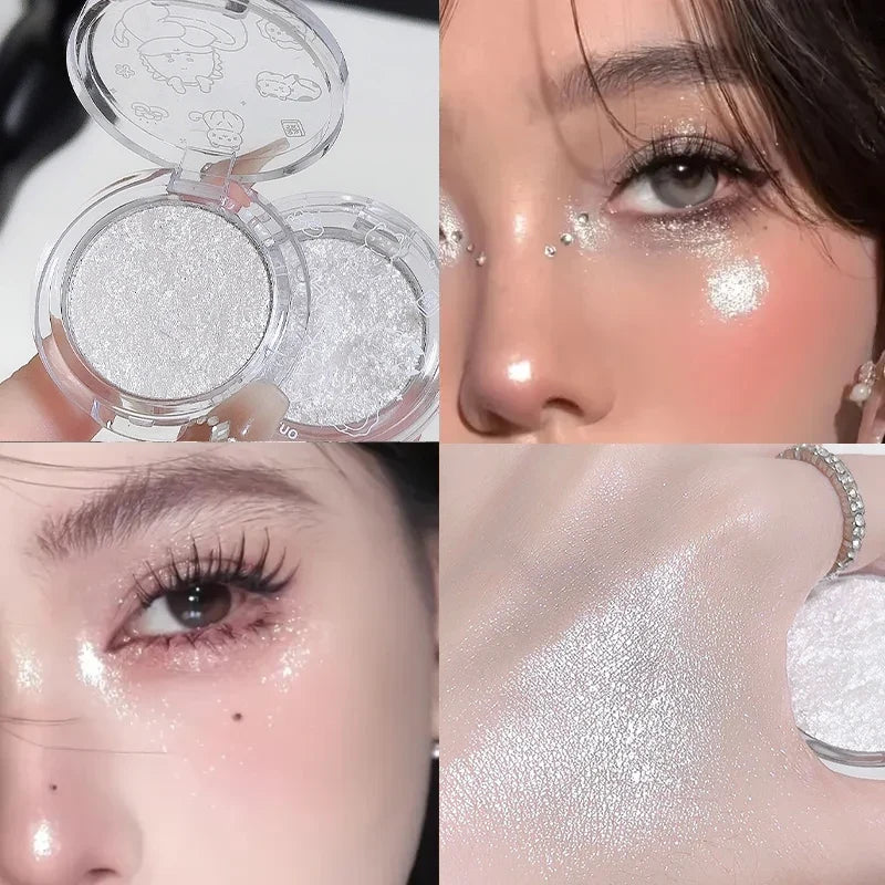 Highlight Face Brightening Palette – Pearlescent Natural Luster Face Highlighter Palette Qme