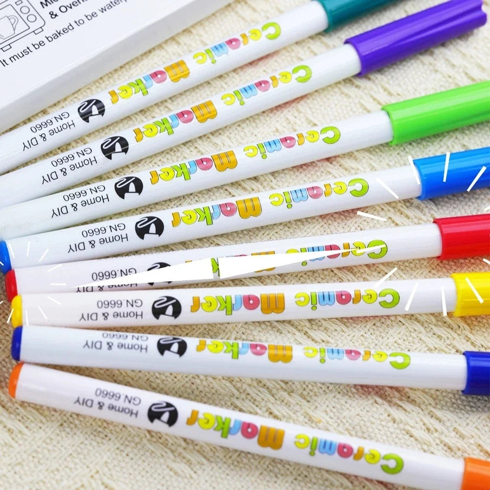 12-Color Ceramic Acrylic Paint Marker Pens – DIY Art Set Acrylic Paint Markers Qme
