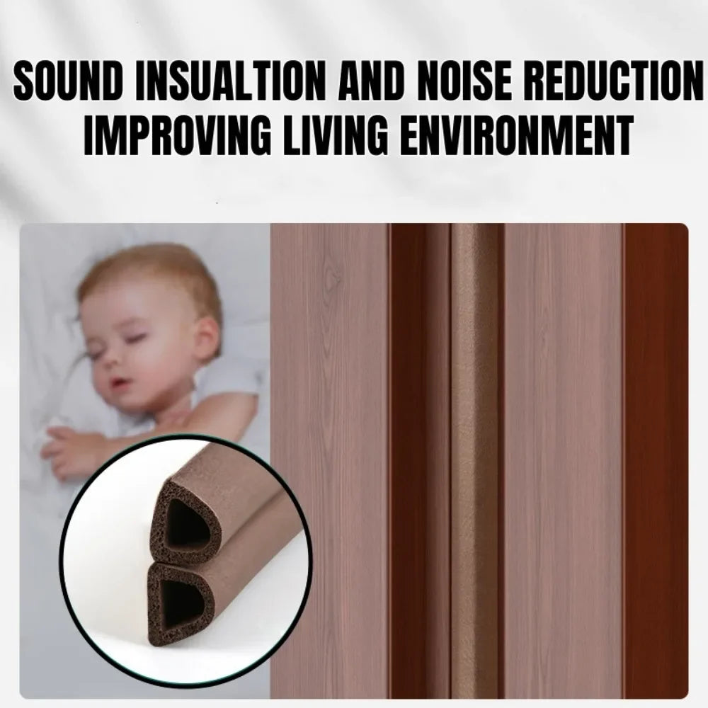 D-Type Door & Window Sealing Strip – Acoustic Foam, 2m Door Weatherstrip Seal Qme