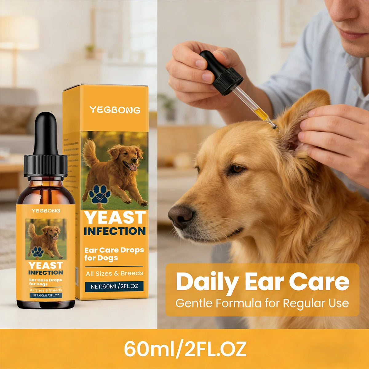 Dog Ear Care Drops – Earwax Remover & Odor Eliminator Pet Ear Care Drops Qme Default Title
