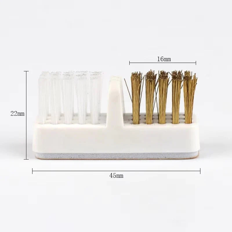 Double-Ended Copper Wire Nail Drill Cleaning Brush Nail Drill Brush Qme