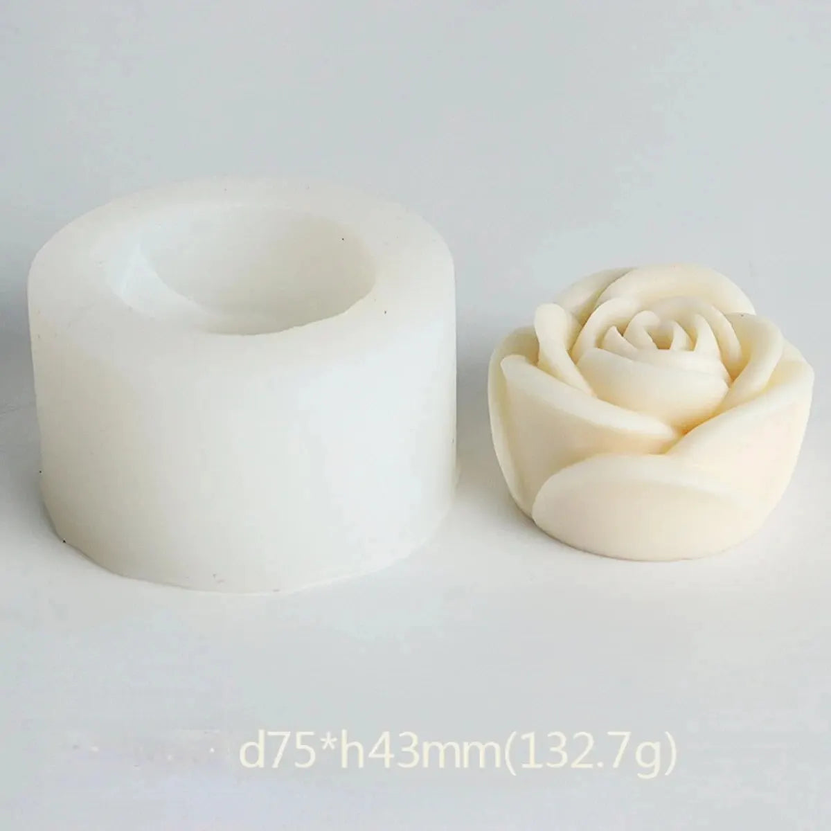 Lotus Flower Silicone Mold for Candles, Soap & Resin Silicone Craft Mold Qme Rose 02