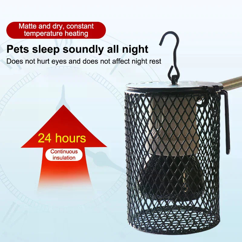 E27 Reptile Heating Lamp with Anti-Scald Ceramic Lampshade Reptile Heating Lamp Qme