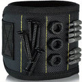 Magnetic Wrist Strap – Screw & Parts Holder for DIY Work Magnetic Wrist Strap Qme black